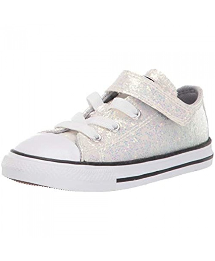 Converse Unisex-Child Chuck Taylor All Star Glitter Velcro Low Top Sneaker