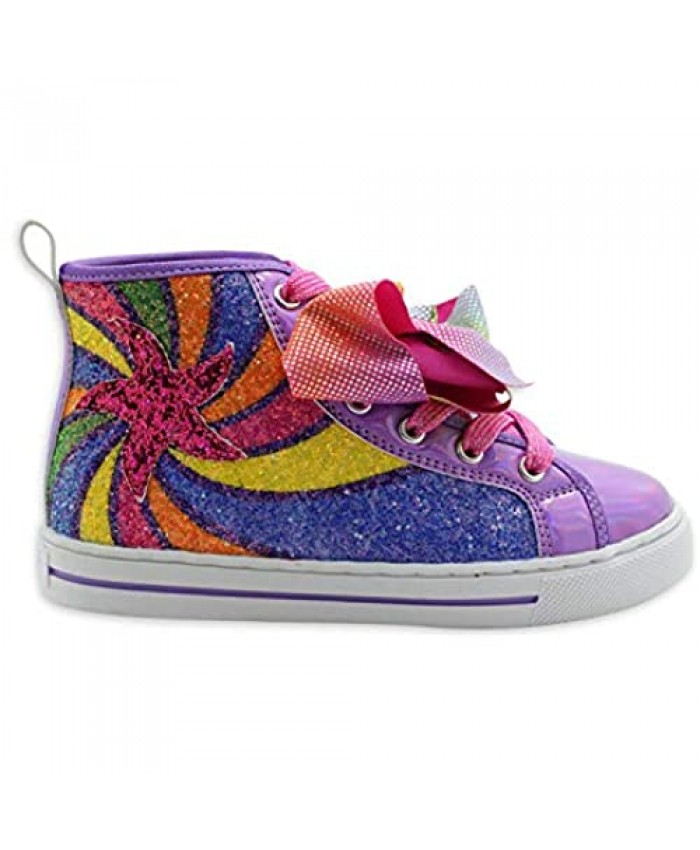 JoJo Siwa High Top Bow Sneakers Glitter Sparkle Shoes Girls