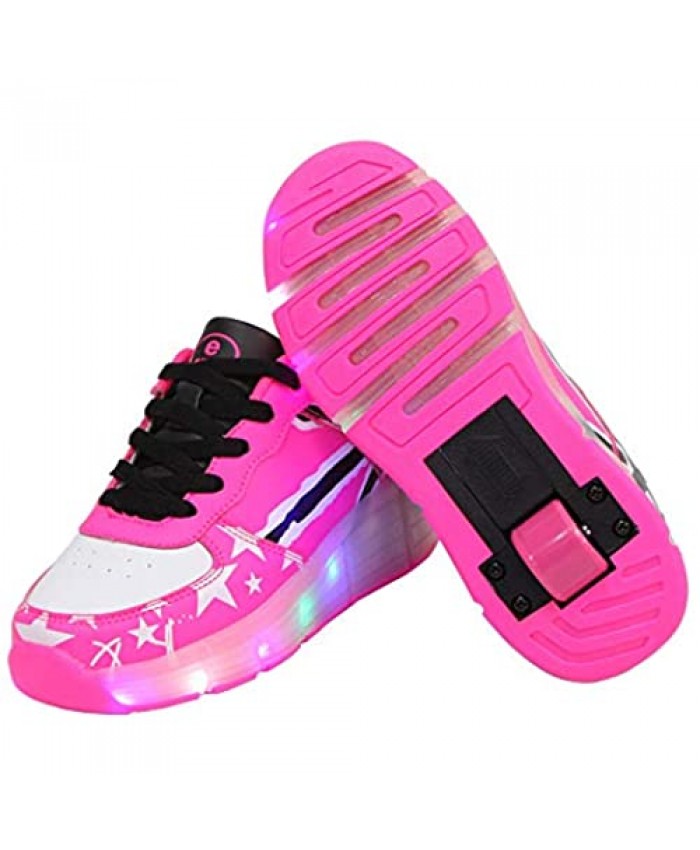 SDSPEED Kids Roller Skates Shoes Girls Boys Roller Shoes Wheel Shoes Roller Sneakers Shoes with Wheels LED