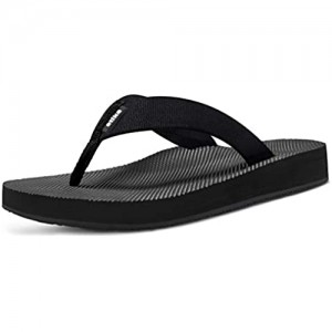 ATIKA Women's Sandals Summer Water Beach Flip Flops Comfortable Arch Support Platform Sandals Casual Thong Slippers