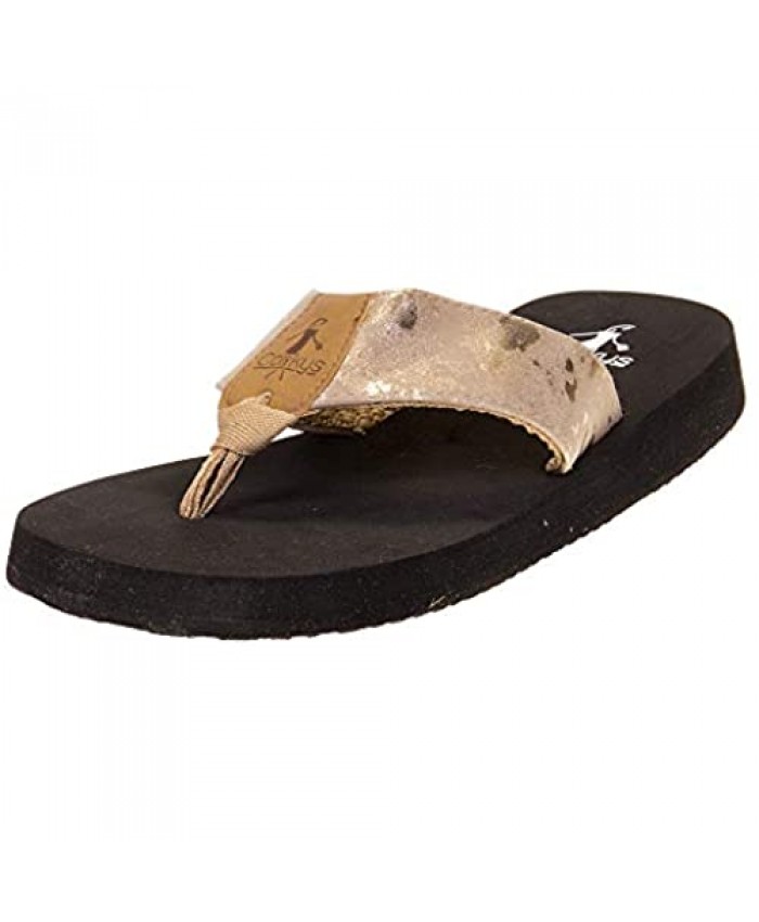 Corkys Footwear Womens Corkys Clover Taupe Flip Flop