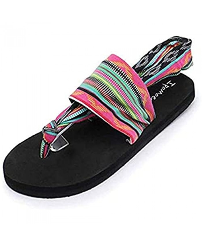 Happy Lily Womens Yoga Sling Flip Flop Flats Sandals Perfect Beach Vacation Shoes