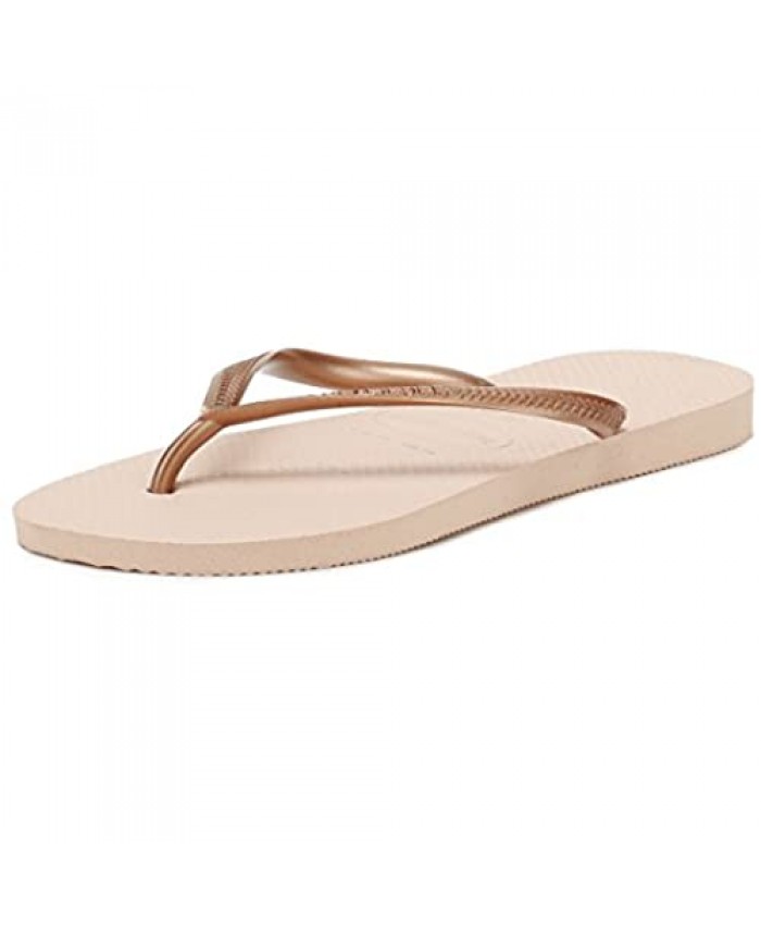 Havaianas Slim Flip Flops Women Pink/Gold Flip Flops Shoes