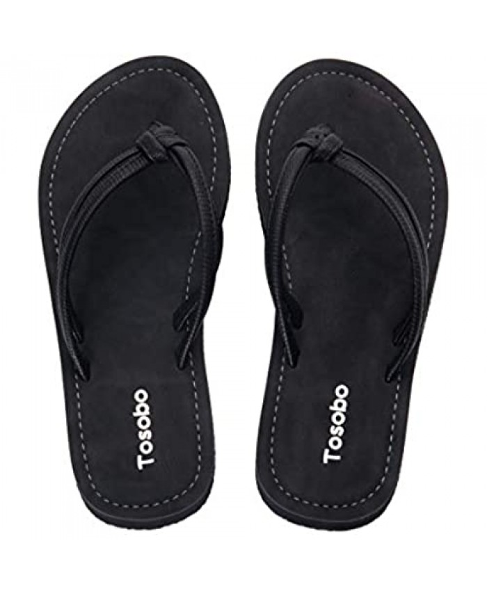 Women's Memory Foam Flip Flops Non-Slip Thong Sandals for Summer Beach