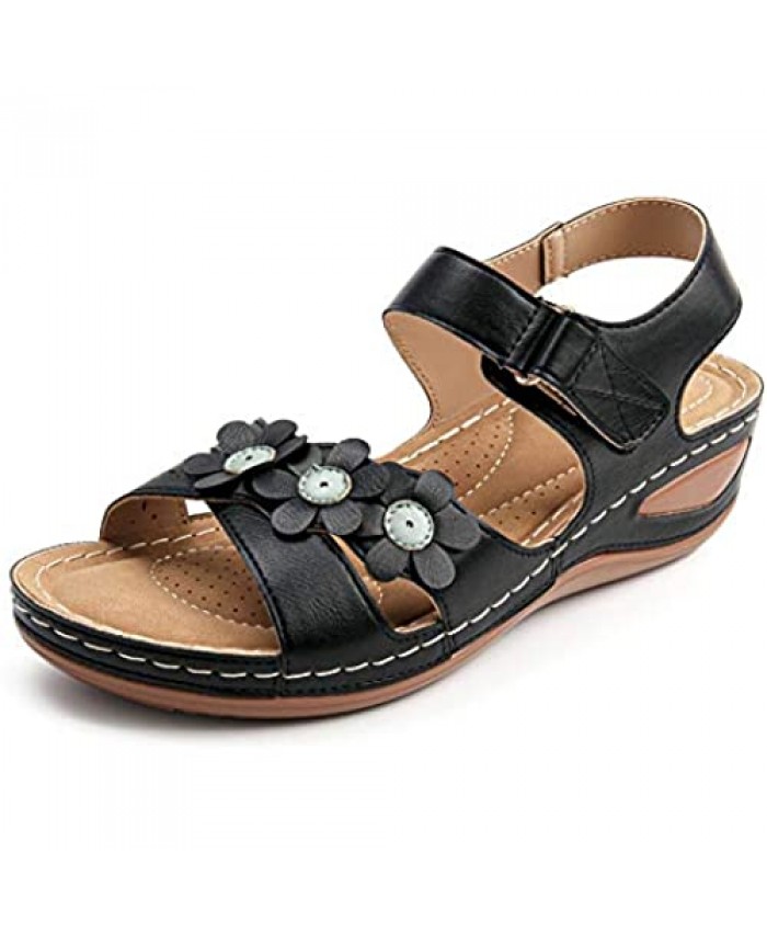 Womens Wedge Sandals Casual Bohemia Gladiator Summer Shoes Outdoor Open Toe Platform Shoes
