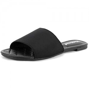 MaxMuxun Women Comfort Slip On Slides Memory Foam Flat Sandals