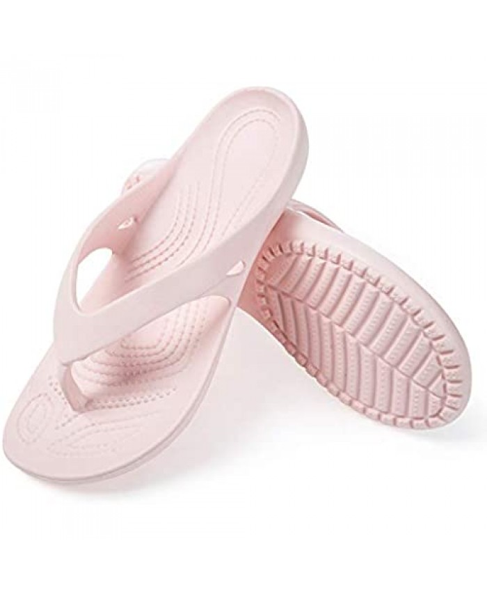 Temi Women's Flip Flops Soft Lightweight Sandals for Women Anti Slip Casual Slippers Shower Beach Pool Bathroom Flat Slides Shoes