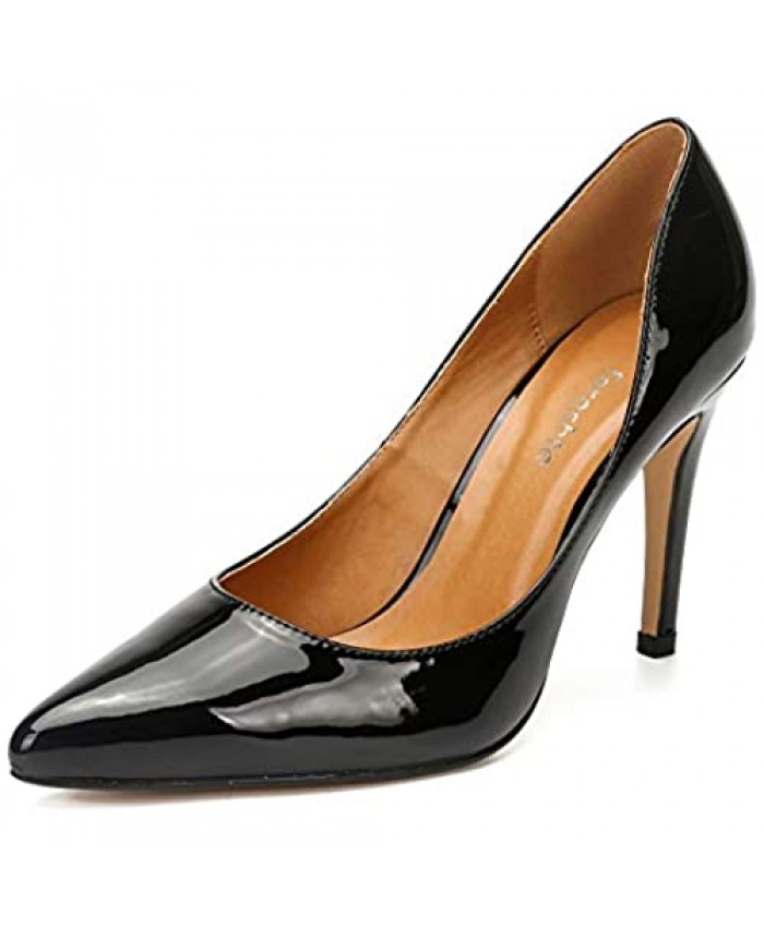 fereshte Women's Men's Slip On Stilettos High Heels Dress Pumps Shoes