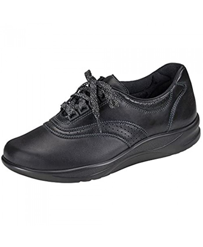 SAS Women's Walk Easy Lace up Shoes Black 8.5 W